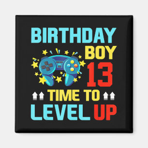 Imã Aniversário Garoto 13 Videos games De 13 Anos Ofer