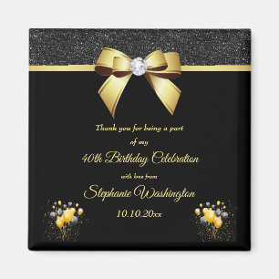 Imã Aniversário Glamoroso Da Elegance Obrigado A Favo