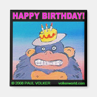 IMÃ ANIVERSÁRIO GORILLA $ 3,00