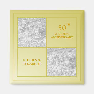 Imã Aniversário passado & atual do ouro da foto