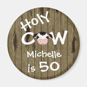 Imã Aniversário personalizado da vaca santamente