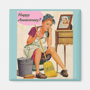 Imã Aniversário retro da dona de casa