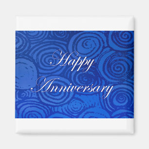 Imã Aniversário Swirls Blue