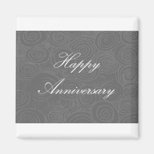 Imã Aniversário Swirls Dark Silver
