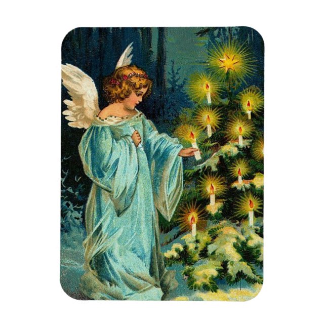 Ímã Anjo Árvore Natal (Vertical)