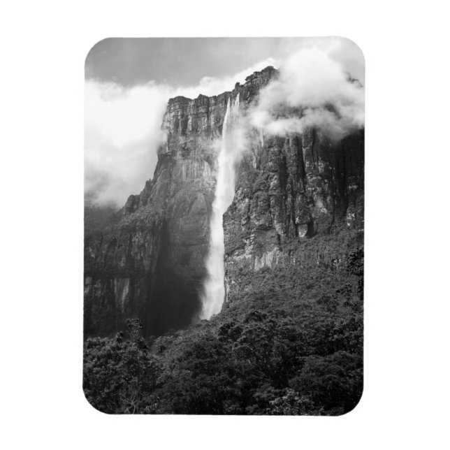 Ímã Anjo cai em preto e branco (Vertical)