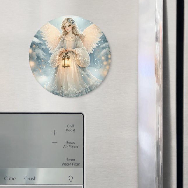 Imã Anjo Celestial de Inverno Lanterna da Graça (In Situ (Fridge))