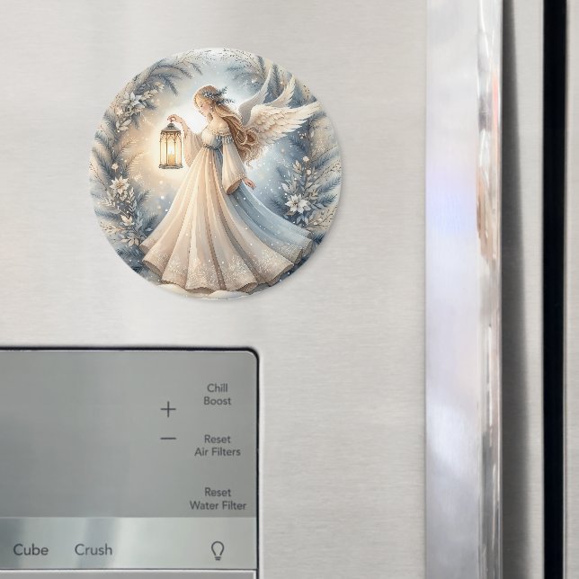 Imã Anjo Celestial de Inverno Lanterna da Paz (In Situ (Fridge))