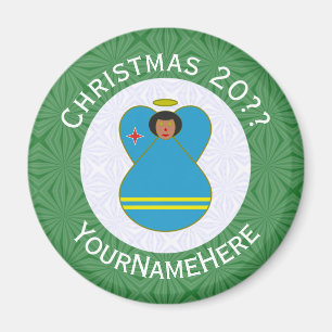 Imã Anjo do Natal Personalizado Bandeira de Aruba