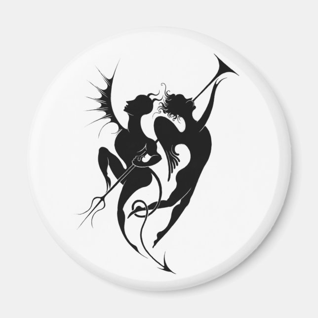 Imã Anjo e Imagem Diabos (Frente)