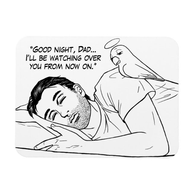 Ímã Anjo guardião para o Pai (Horizontal)