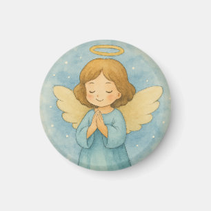 Imã Anjo Pacífica de Natal no Céu em Aquarela