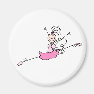 Imã Anjo Rosa Ballerina Magnet