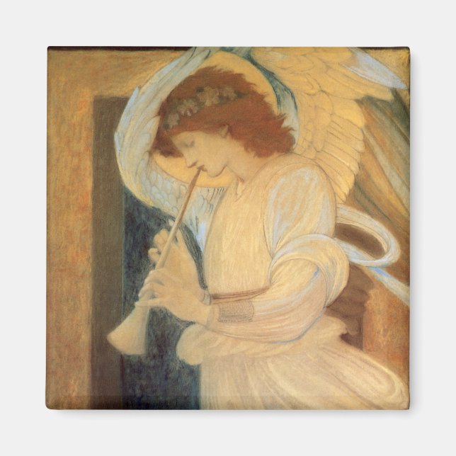 Imã Anjo tocando Flageolet por Burne Jones (Frente)
