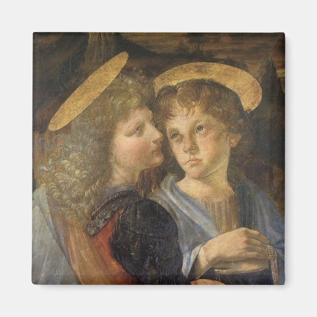 Imã Anjos do Batismo de Cristo de Leonardo da Vinci (Frente)
