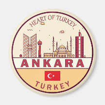 Ankara Turkey City Skyline Emblem