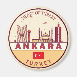 Imã Ankara Turkey City Skyline Emblem