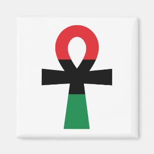 Imã Ankh Vermelho, Preto e Verde