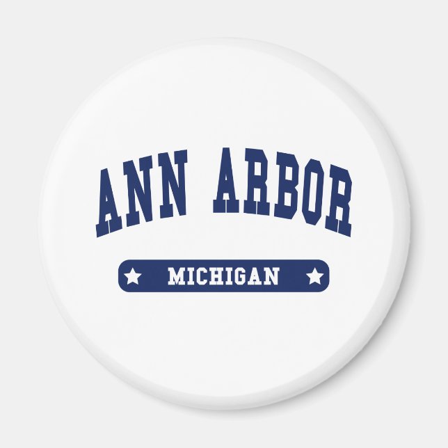 Imã Ann Arbor Michigan College Style t shirts (Frente)