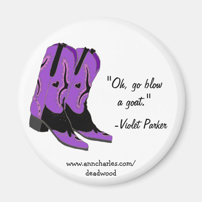Imã Ann Charles Deadwood Magnets Violet Parker cita (Frente)