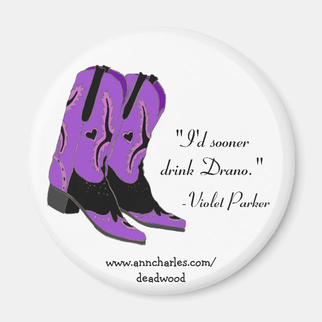 Imã Ann Charles Deadwood Magnets Violet Parker cita (Frente)