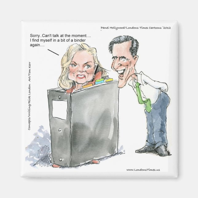 Imã Ann Romney Em Uma Pasta Presentes Engraçados Camis (Frente)
