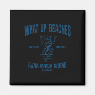 Imã Anna Maria Island Flórida Funny Vintage Beaches Te