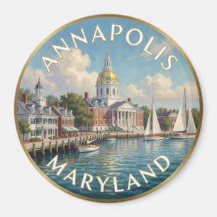 Imã Annapolis Maryland Baía de Chesapeake Arte Viagem