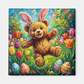 Imã ANNETTE ~ FELIZ PÁSCOA ~ Easter Teddy ~