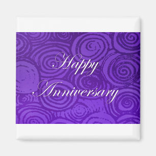 Imã Anniversário Swirls Purple
