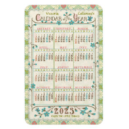 Ímã Ano Calendário Personalizado 2025 | Art Nouveau Vi