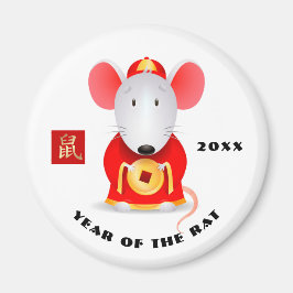 Imã Ano Chinês do Rato. Magneta de presente de ano per
