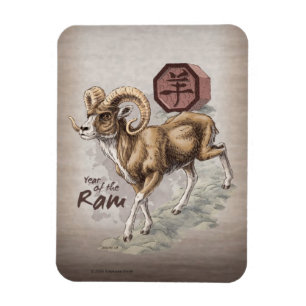 Ímã Ano chinês do zodíaco da arte da ram