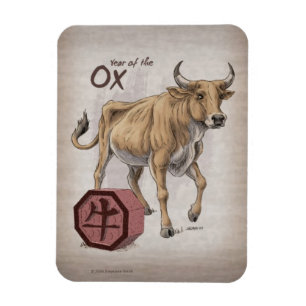 Ímã Ano da Arte Zodiaca Chinesa Ox