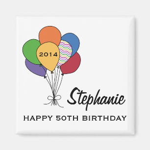 Imã Ano Datado, Idade, Nome Personalizado Aniversário