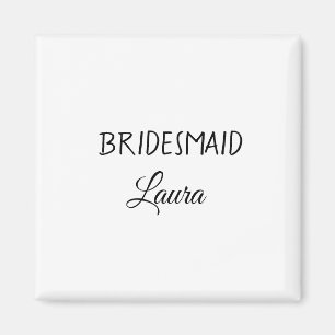 Imã Ano de presente de bridesmaid de nome de adição 