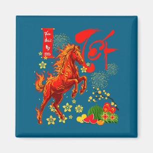 Imã Ano do Cavalo Ano Novo Lunar Vietnamita Fogo H