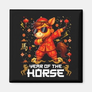 Imã Ano Do Cavalo Dabbing Cavalo Lunar Ano Novo Chinês