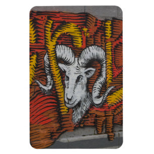Ímã Ano dos grafites da ram dos carneiros da cabra