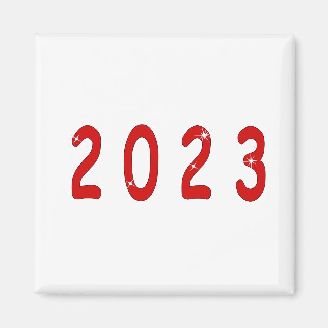 Imã Ano novo, 2023, número 2023, presente de ano novo, (Frente)