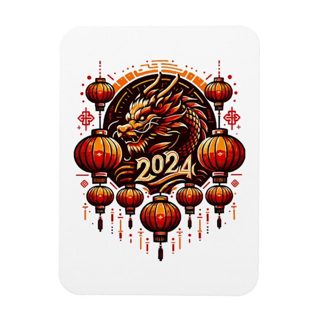 Ímã ano novo chinês 2024 (Vertical)