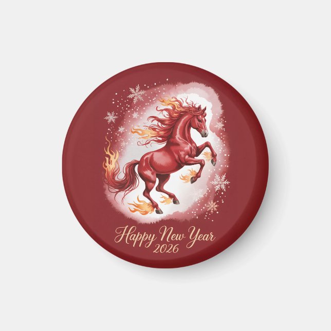 Imã Ano Novo Chinês do Cavalo 2026 (Frente)
