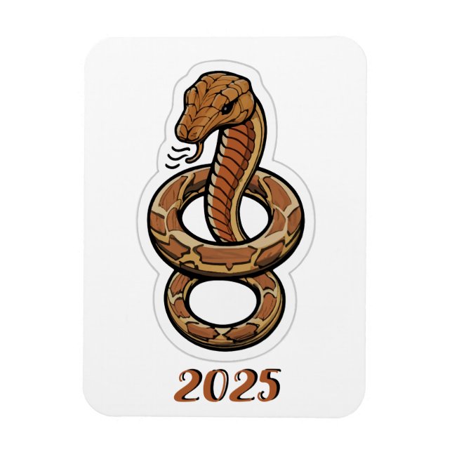 Ímã Ano Novo Chinês Do Cobra 2025 (Vertical)