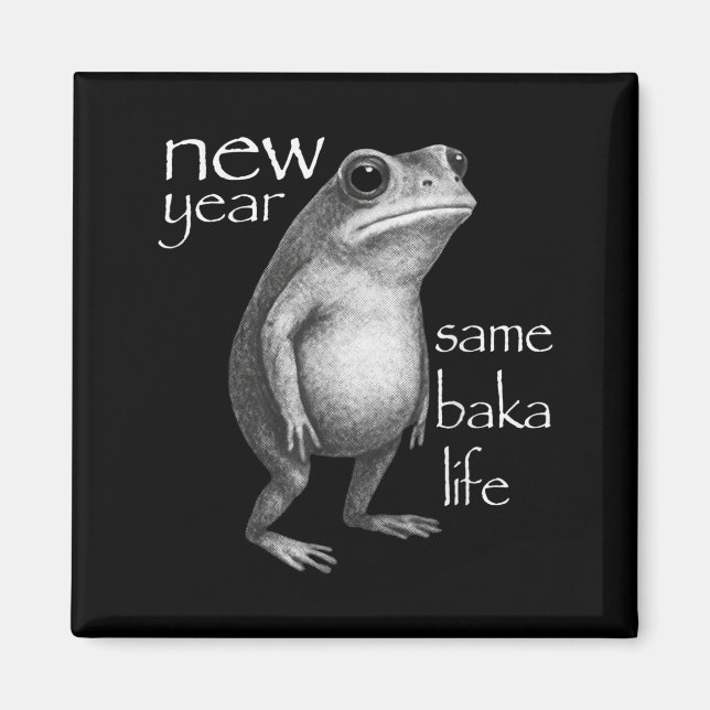 Imã Ano Novo Mesma Vida de Baka Piada de Sapo Engraçad (Frente)