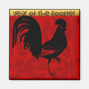 Imã Ano Personalizável do Rooster 2017 S Magnet 1