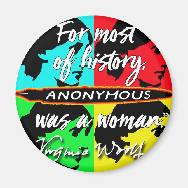 Imã Anonymous era uma mulher ~ Virginia Woolf citação (Frente)