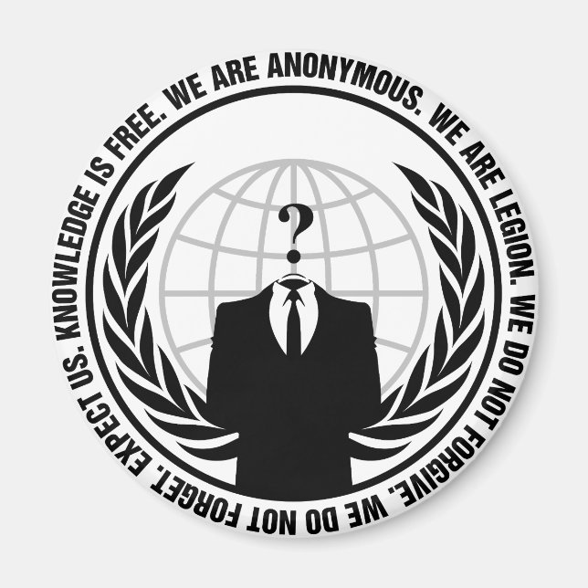 Imã anonymous logo with slogan (Frente)