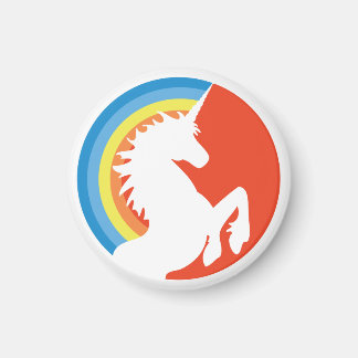 Imã anos 80 Retro Rainbow e Unicorn Magnet