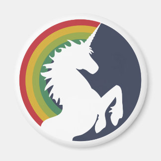 Imã anos 80 Retro Rainbow e Unicorn Magnet
