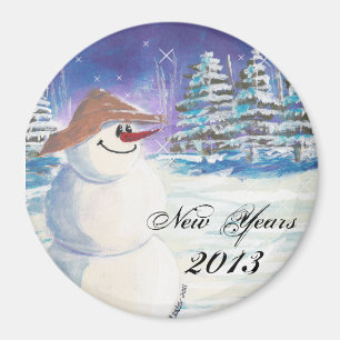 Imã anos novos 2013 Snowman Art